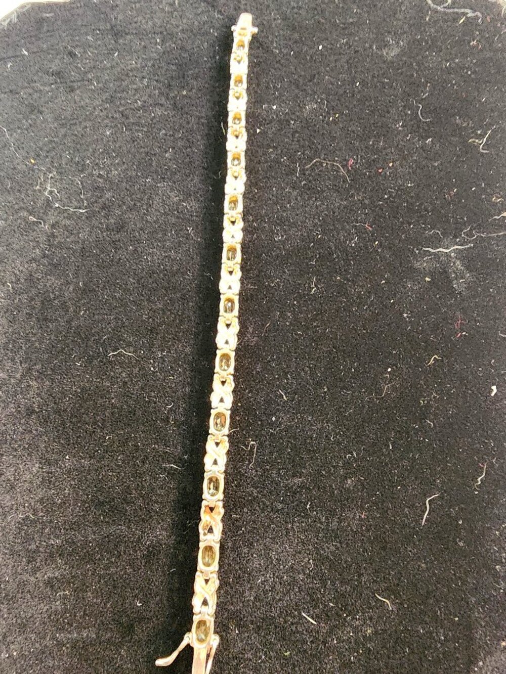 Vintage Silver and Citrine-Colored Stone Bracelet